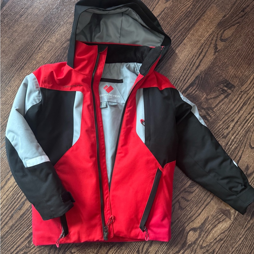 Obermeyer Red and Black Kids Raincoat